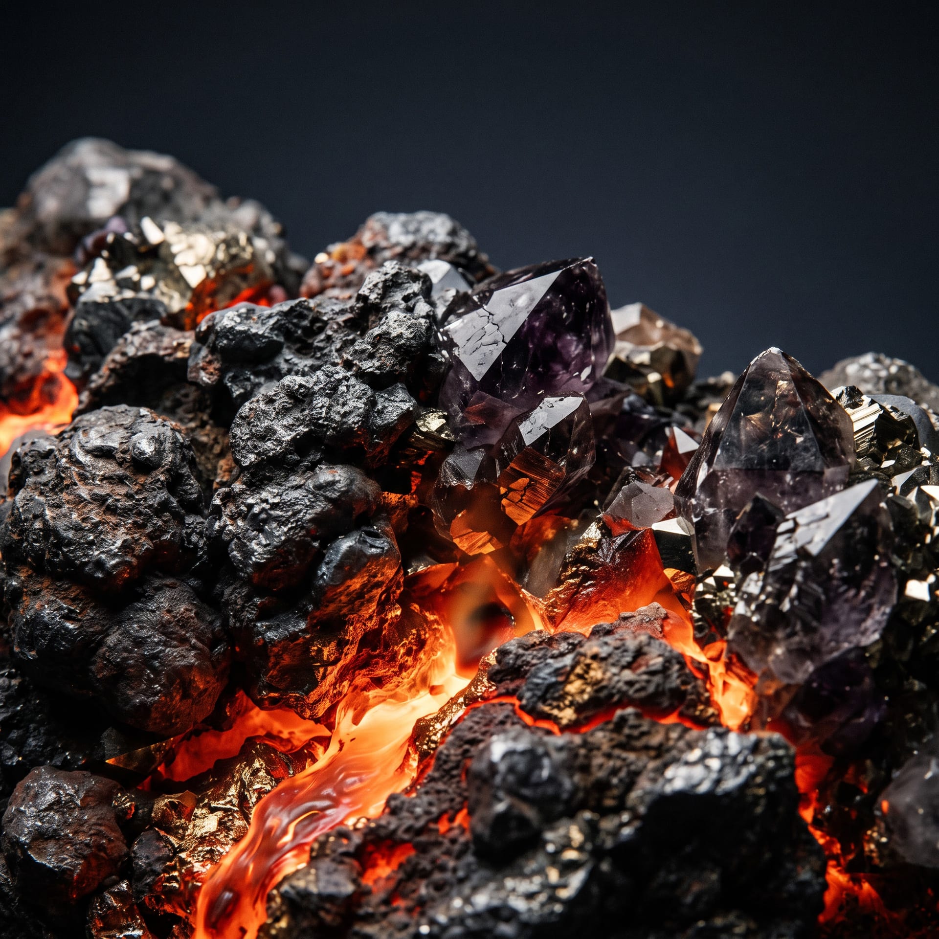 Abstract macro render of raw industrial commodities